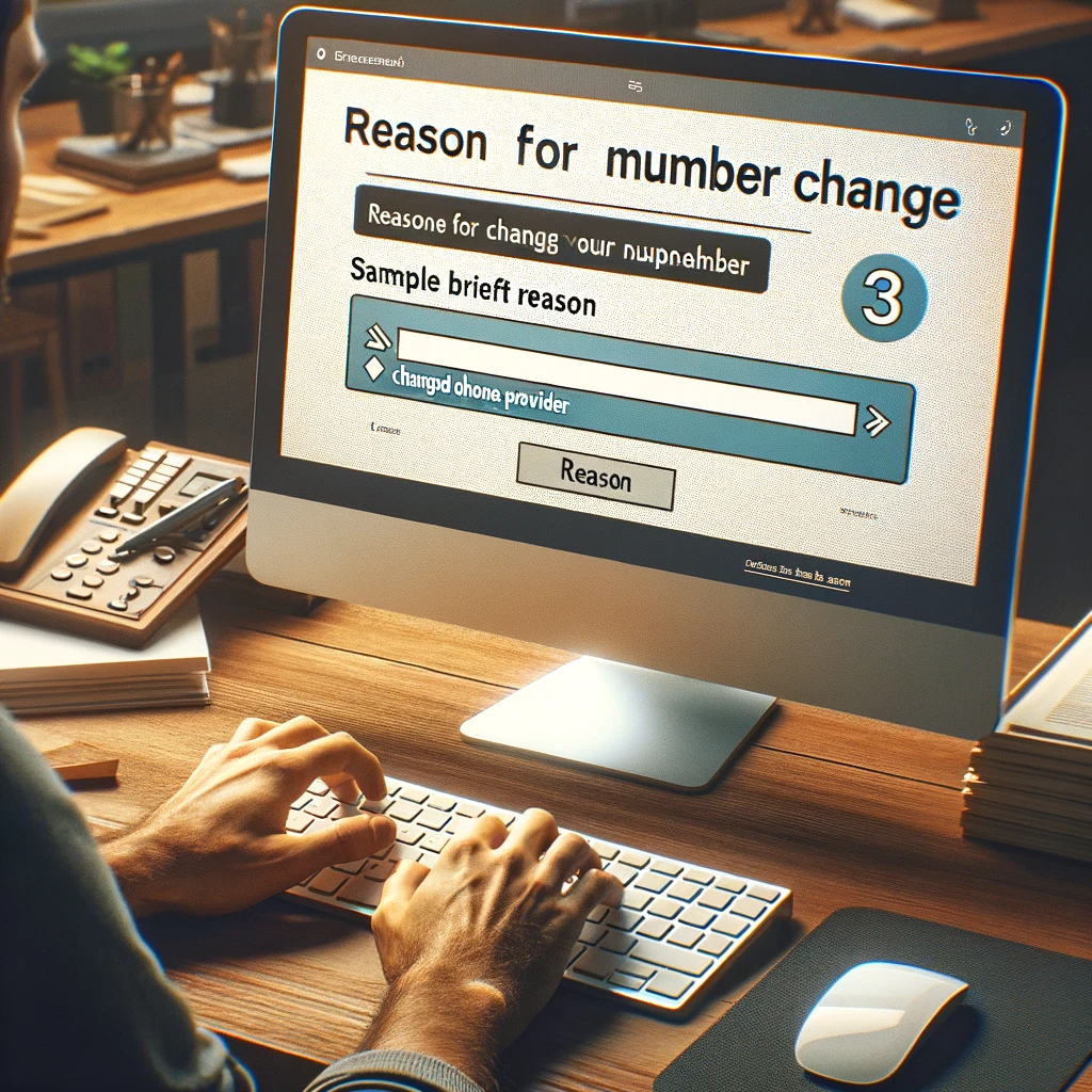 Indicate the Reason for Your Number Change